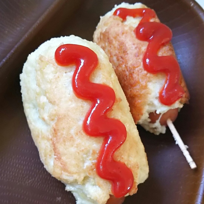小麦粉で簡単 家にあるものでアメリカンドッグ レシピ 作り方 By ちかねこママ 楽天レシピ 小麦粉で簡単 家にあるものでアメリカンドッグ レシピ 作り方 By ちかねこママ 楽天レシピ